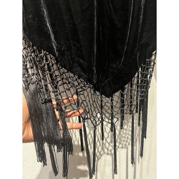 ROJA Western Women's Black Velvet Folk Art Embroidered Tunic‎ Size XXL Bohemian - Picture 3 of 9